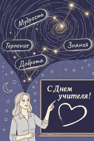 Открытки на День учителя &mdash; 2025: 30 красивых поздравлений в картинках